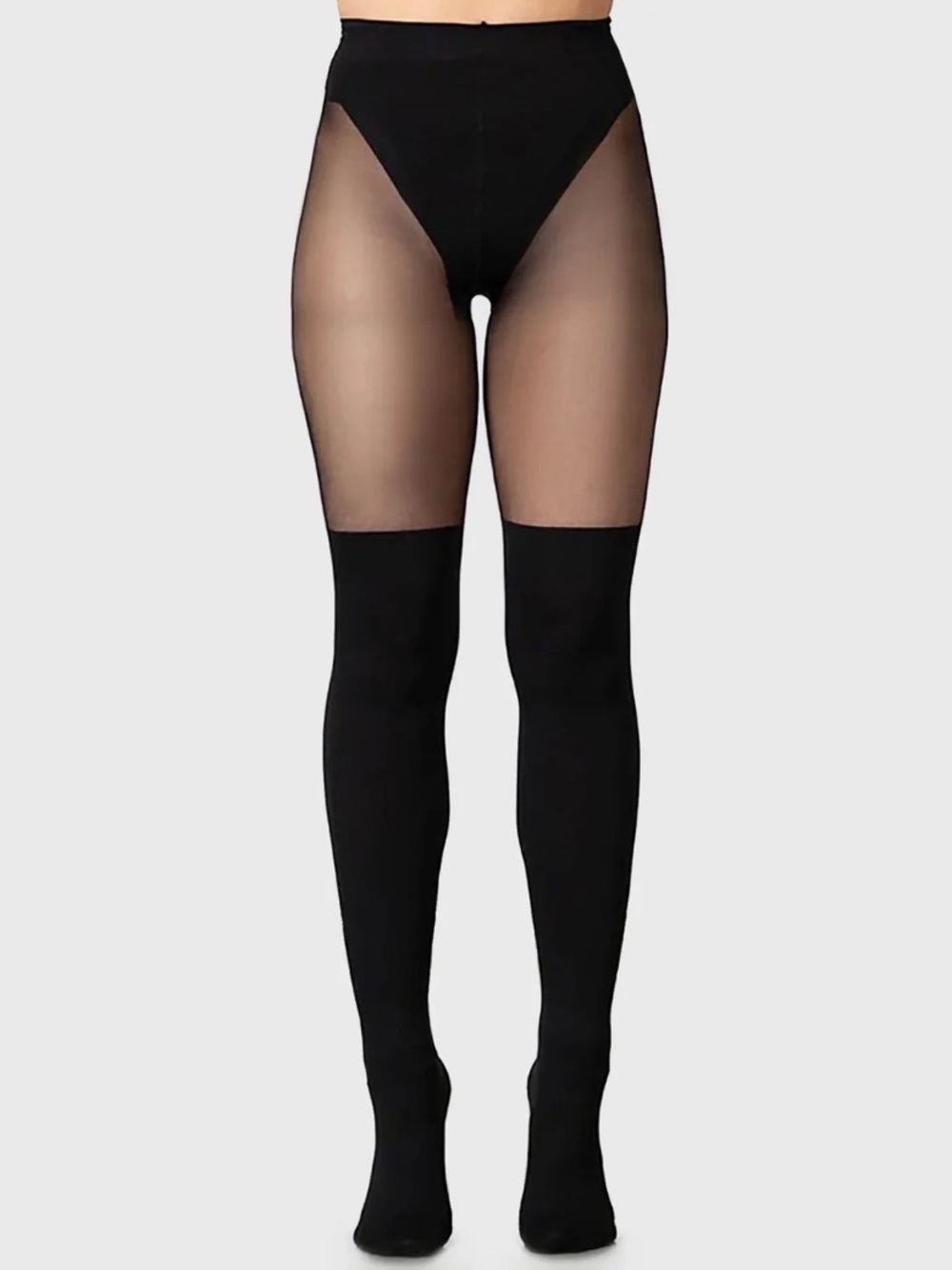 NEW Killstar Alona Black Mock Stockings Sheer Tights Gothic Punk Witch Halloween